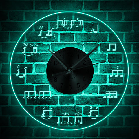 Sheet Music LED Wall Clock
