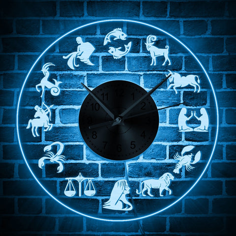 Zodiac Sign LED Wall Clock