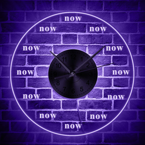 Time is Now LED Wall Clock