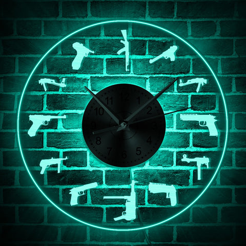 Diversity Gun Family LED Wall Clock