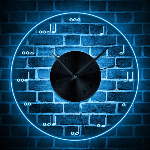 Musical Notation LED Wall Clock
