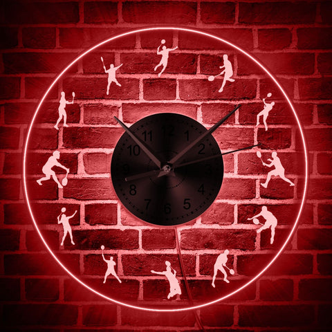 Badminton LED Wall Clock