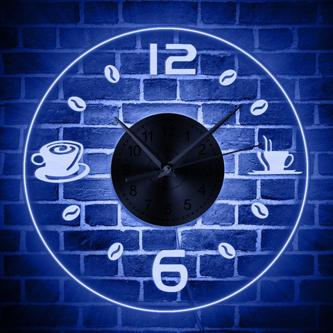 Coffee Vintage Design LED Wall Clock