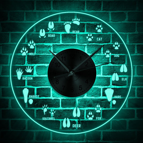 12 Different Animal LED Wall Clock