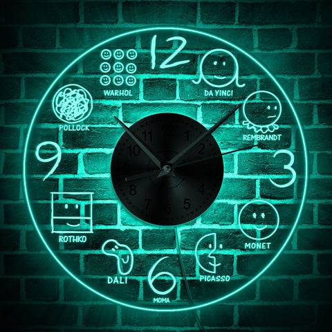 History Of Art LED Wall Clock
