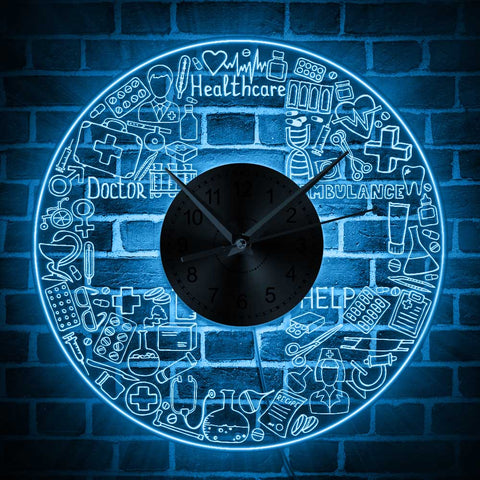 Fire Rescue LED Wall Clock