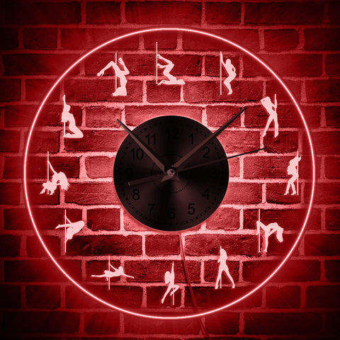 Pole Dancing LED Wall Clock