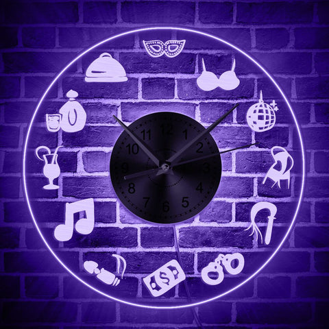 Sex Shop LED Wall Clock