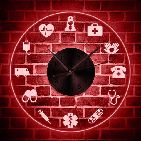 Nurse RN Themed LED Wall Clock