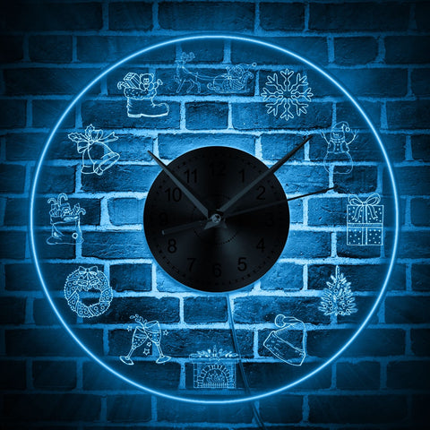 Christmas Festival LED Wall Clock